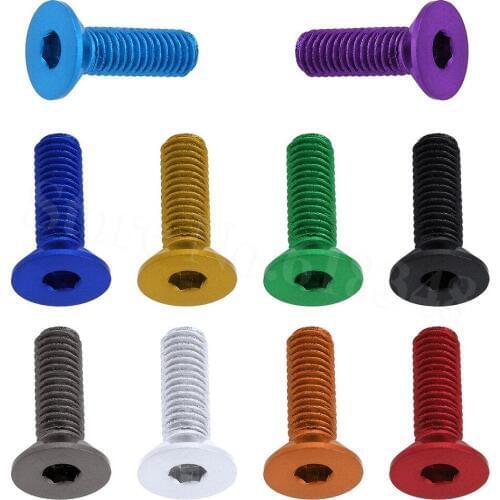 10pcs M3x10mm Hexagon Hex Socket Screws Flat Head Countersunk Head Aluminum Anodized Hardware Bolts for FPV RC Drone Frame