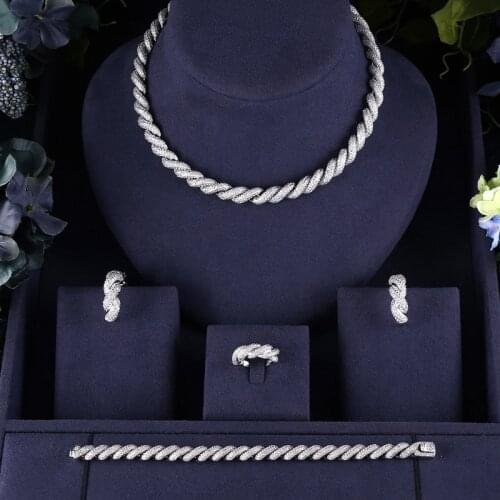 ACCKING Luxury Party Bridal Jewelry Sets Dubai Necklace Sets For Women Wedding Party Accessories Design