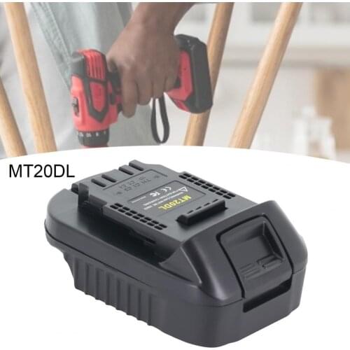 MT20DL Battery Adapter Lightweight Lossless Convert Fireproof ABS Portable18V to 20V Power Tool Battery Converter for Makita