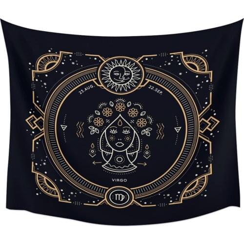 Astrological Symbols Wall Tapestry Home Wall Decor Bedroom Tapestry Wall Hanging Yoga Mat Picnic Mat
