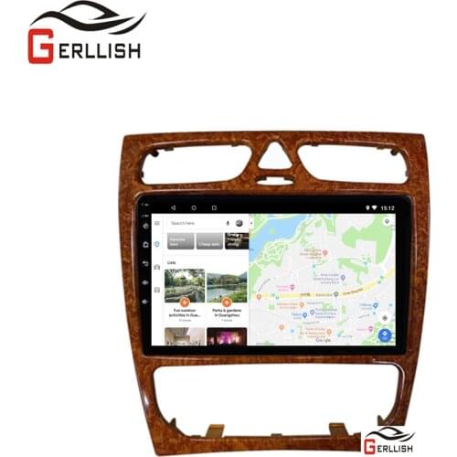 Android Peach wood Radio for Mercedes Benz C-Class W203 C200 C320 C350 CLK W209 2002-2005 GPS Navigation Car Multimedia Video