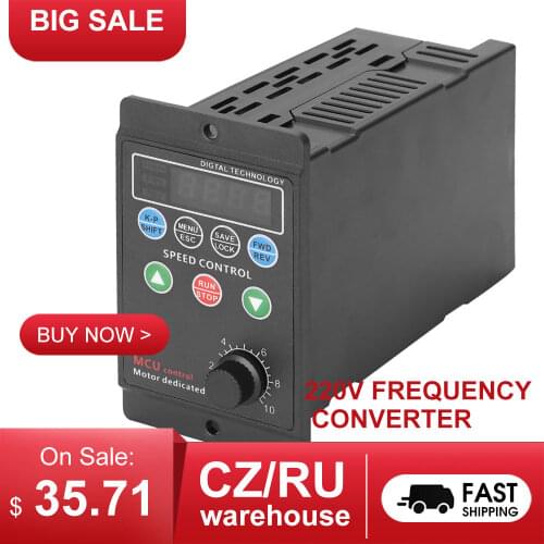 220V Frequency Converter Single-phase Input 3-phase Output Motor Driver Frequency Converter with 4-digit Digital Tube Display