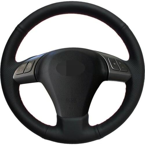Car Steering Wheel Cover Hand-stitched Black Genuine Leather For Subaru Tribeca 2007-2014 B9 Tribeca 2006-2007