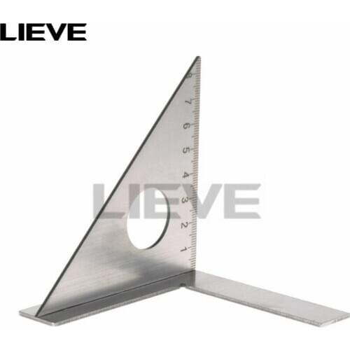 Woodworking Ruler Square Layout Miter Triangle Ruler 45 Degree 90 Degree Metric Gauge toohr Measure tool