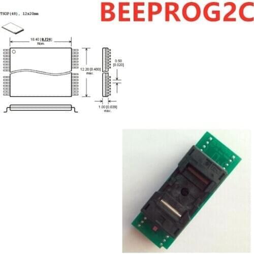 DIL48 / TSOP48 ZIF 18.4MM NAND for BEEPROG2C programmer
