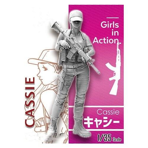1/35 Resin Model Figure GK，ACTION，GIRLS in ACTION， Unassembled and unpainted kit