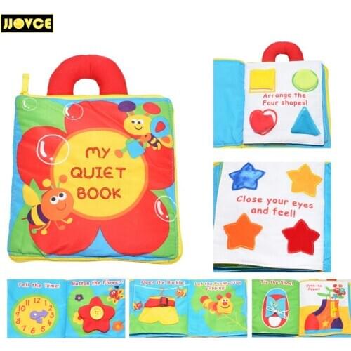 JJOVCE Baby Cloth Book Baby Fabric Books Early Educational Learning Toy Learn to Wear Baby Bedtime Game Story Sensory Develop