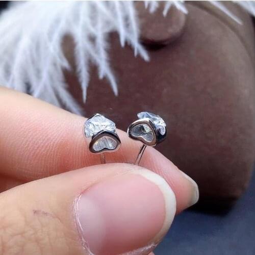 Classic Moissanite Diamond Earring 925 Sterling Silver Passed Diamond Test Perfect Cut Heart-to-heart Cute Luxury Jewelry Gift