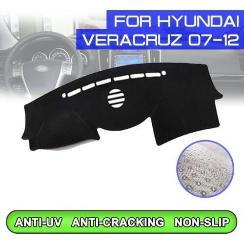 Car Dashboard Mat Anti-dirty Non-slip Dash Cover Mat UV Protection Shade for Hyundai Veracruz 2007 2008 2009 2010 2011 2012