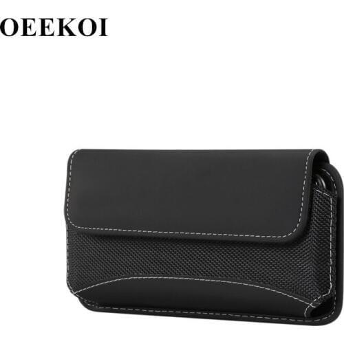 OEEKOI Universal Durable Oxford Cloth Belt Clip Pouch Case for teXet TM-5070/X-selfie/X-omega/X-force/TM-5017/TM-5003/TM-5005