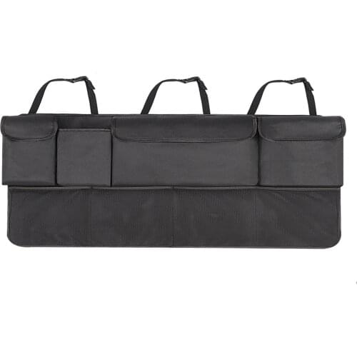 Car Trunk Organizer Seat Back Hanging Organizer Car Backseat Tidy Storage Bag with 8 Pockets for Sedan Wagon Minivan MPV SUV