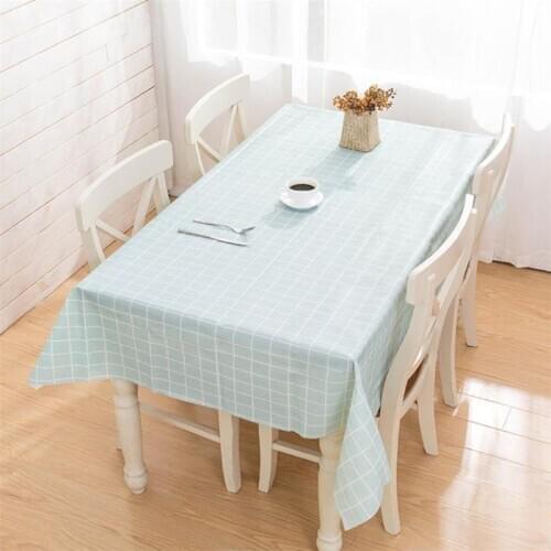 Plastic Tablecloth Striped Lattice Waterproof Oil Proof Hotel Picnic Rectangular Wedding Dining Table Cover Tea Table Cloth