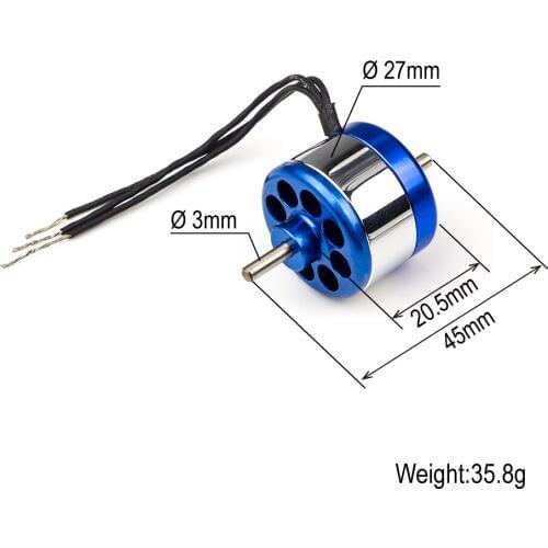 Clearance Brushless Motor 2725 1600KV 2728 1000KV 3.0mm Shaft Brushless Outrunner Motor for RC Aircraft Plane Airplane Multi-co