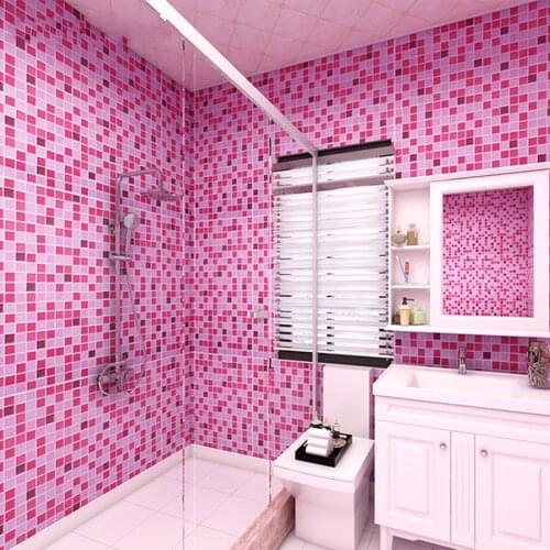 Mosaic Self-adhesive PVC Wallpaper Waterproof Peel and Stick Wall Stickers for Kitchen Bathroom Furniture Renovation