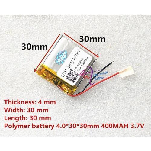 [SD] 403030 3.7V,400mAH,[403030] Polymer lithium ion / Li-ion battery for TOY,POWER BANK,GPS,mp3,mp4,cell phone,speaker