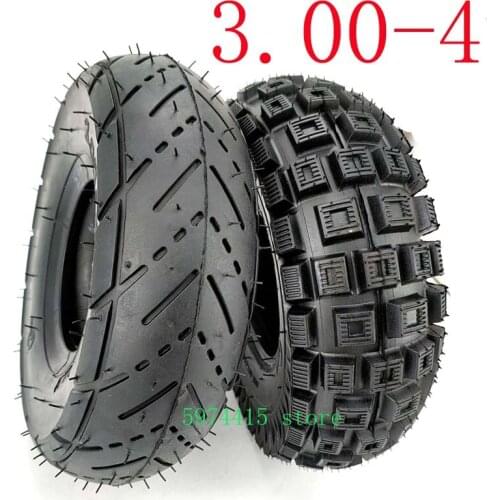 Two Options High quality tyres 3.00-4 (10"x3", 260x85) Knobby Scooter, ATV and Go Kart Electric scooter DIY Tires and Tube Set