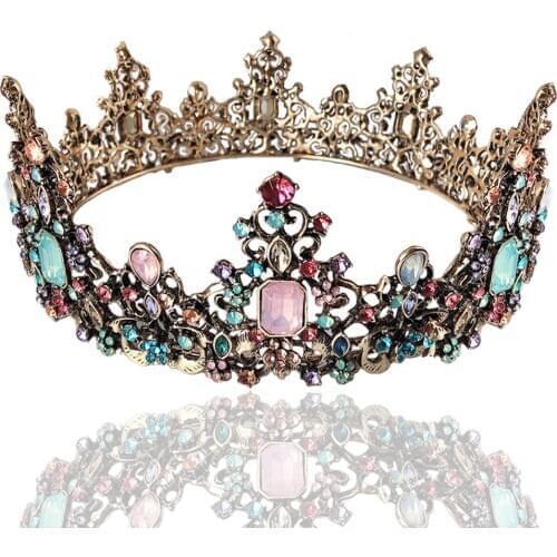 Rhinetones Wedding Bridal Princess Crown Hair Accessories Formal Party Tiaras Wedding Headband Crystals Prom Evening Headpiece