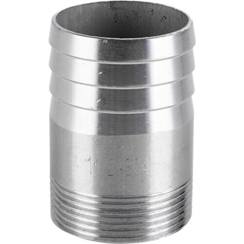 10/12/16/20/25/32mm Hose Barb x 1/4" 3/8" 1/2" 3/4" 1" BSP Male Thread 201 Stainless Steel Barbed Pipe Fitting Connector Adapter