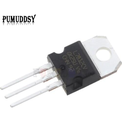 10PCS/Lot New L7812CV L7812 TO220 7812 Triode TO-220 12V 1.5A voltage regulator