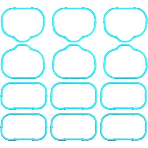 12pcs Car Rubber Engines Intake Manifold Gasket Seal Repair Replacement Accessories Kit for 2011-2020 Chrysler Jeep Dodge 3.6L