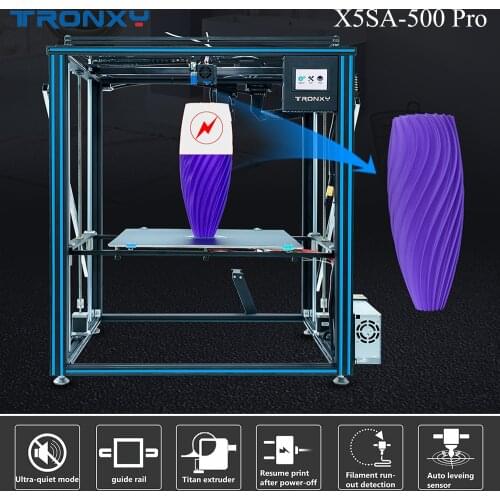 Tronxy 3D Printer X5SA-500 PRO Upgraded FDM Linear Guide Rail Large Size Ultra-quiet High Precision Auto Leveling 3D Drucker