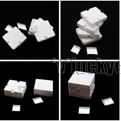 4pcs Dental Lab Honeycomb Square Firing Trays with 20Metal Pins Freeship