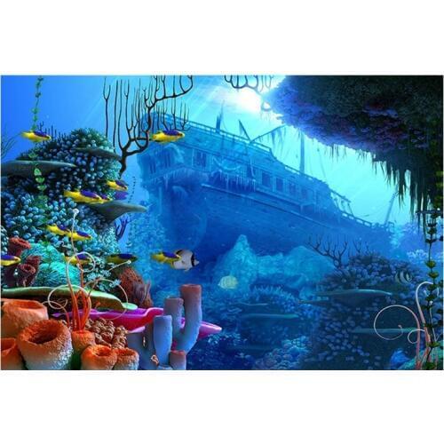 5D DIY square/round Diamond Painting Sunken ship scenery Cross Stitch Diamond Embroidery Pattern Rhinestone home decor J0661