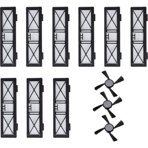 9X Hepa Filter 3X Side Brush for Neato Botvac D3 D4 D5 D6 D7 D70 D75 D80 D85 Connected Botvac 75E 80 85 Brushes Filters Parts