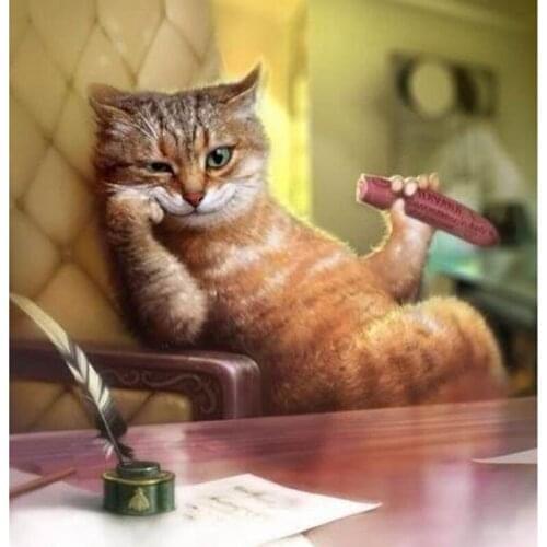 Diamond embroidery diy 5d diamond cross-stitch kits almaznaya mosaic diamond painting patchwork cartoon cats M009