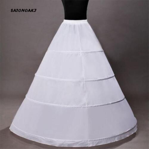 High Quality Ball Gown Wedding Petticoat 4 Hoops Crinoline Slip Underskirt For Women Bridal Puffy Skirt Accessories Sottogonna