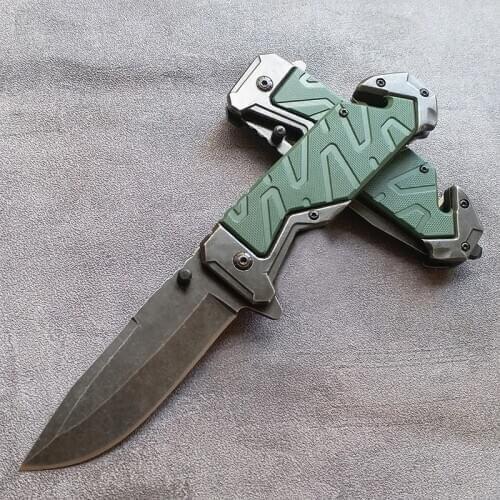 Free shipping high quality Tactical Folding Knife G10 handle high hardness 440C sharp Blade Army Outdoor Survival hunting knife