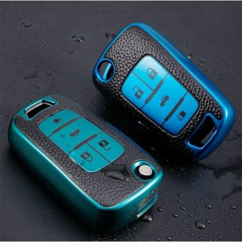 TPU Car Key Case Cover For Chevrolet Cruze Aveo Trax Sail Malibu Captiva Opel Vauxhall Astra J Corsa Insignia Mokka fob Key Ring