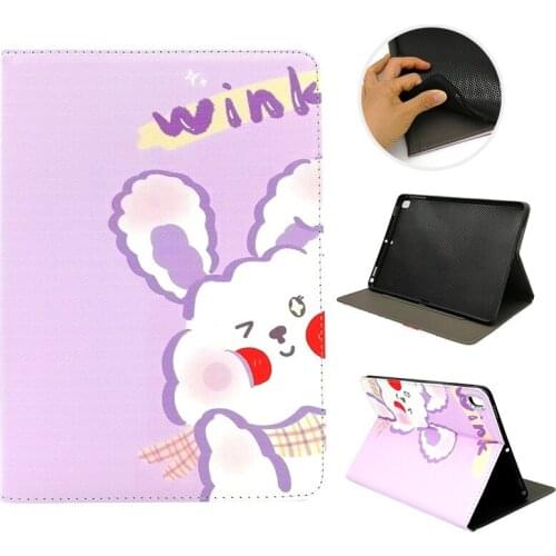 Cute Wink Rabbit Case For iPad 8 10.2 inch 2020 Stand Holder Flip Cover For iPad 7 10.2 2019
