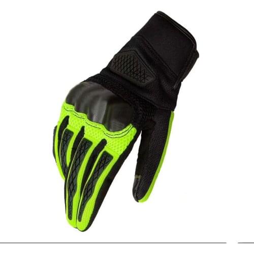 Black Green Motocross Motorbike Street Moto Glove Airy Lightweight ATV Bike Off-road Gloves