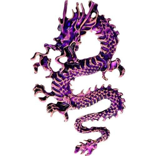 CINDY XIANG Enamel Flying Dragon Brooches Men 4-color Vintage Vivid Animal Anime Pins Dragon Brooch Party Casual Jewelry Gifts