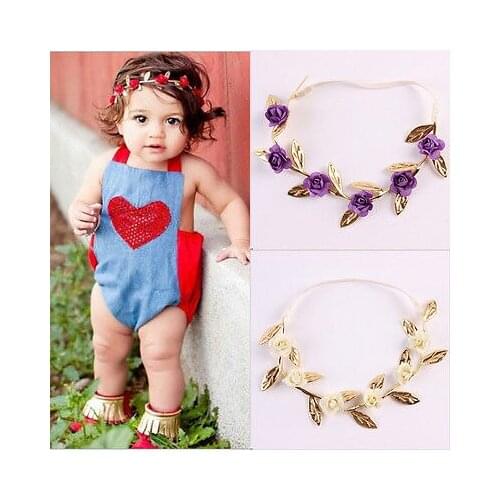 Citgeett New Infant Toddler Kids Girls Rose Flower Head band Headwear Hair Accessories