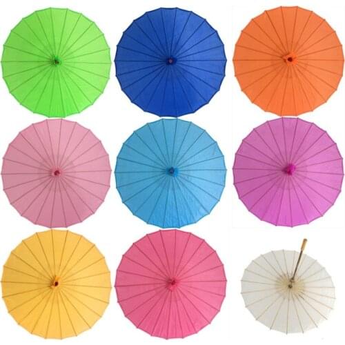 Diameter 20cm 30cm 40cm 60cm China Handmade solid color paper umbrella Outdoor wedding Party thanksgiving decorations for home