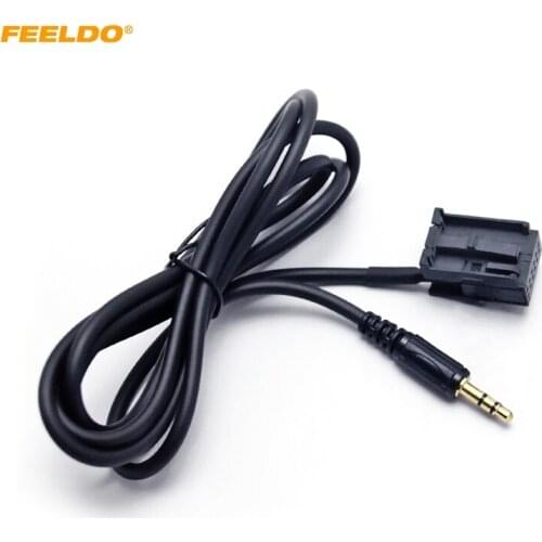 FEELDO 1PC Car Accessory CD 3.5mm Aux Cable Harness Adapter for Ford Focus Fiesta Mondeo PUMA MK2 MK3 S-MAX #CT2860