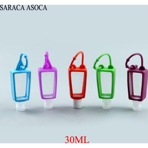 30ml Hand Sanitizer Bottle PET Vial With Silicone Sleeve Childrens Disposable Hand Sanitizer Bottle