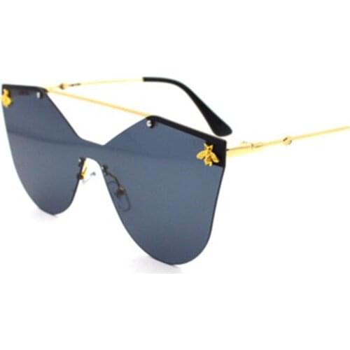 Gradient Rimless Cat Eye Bee Sunglass 2020 Oversize Glasses Sunglasses Oversized