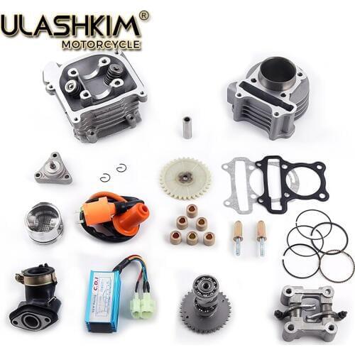 GY6 50 80 100 137QMA QMB139 4T CYLINDER KIT Head A9 Camshaft Rollers Racing CDI Oil Gear Rings Arms