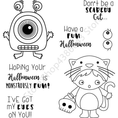 Halloween tiger Clear Stamp Or stamp for DIY Scrapbooking/Card Making/Kids Fun Decoration SuppliesA108