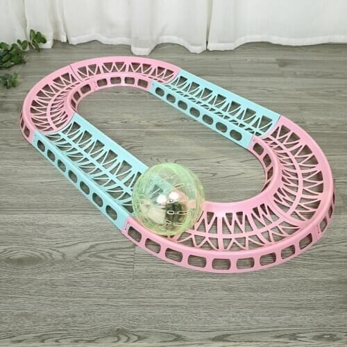 Hamster Running Ball Training Track Environmental Protection Plastic Blue Sports Toy pet Chinchilla Parrot Fitness Supplies