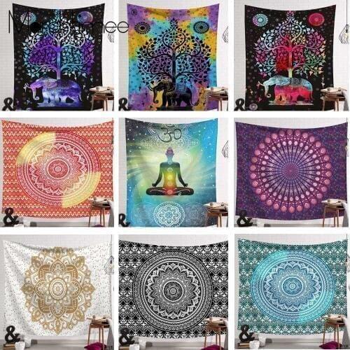Indian Mandala Tapestry Bohemian Tapestry Wall Hanging Decoration Hippie Tapestry Beach Travel Mattress Throw Rug Yoga Mat