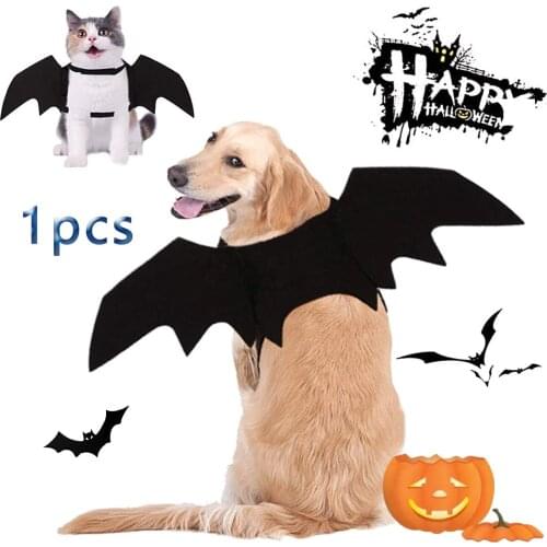 Halloween Cat Costume for Cats Dogs Pet Bat Wings Cat Dog Bat Costume Wings (Small)Dress Up Pet Accessories