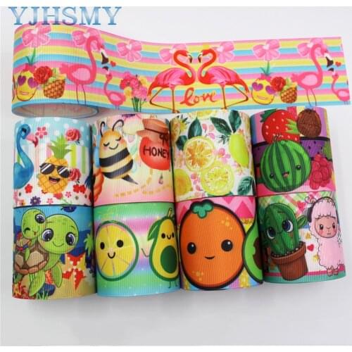 L-20522-427 3”Fruit Animal print Pattern Ribbon , 5 yards DIY handmade hair accessories Material , Bow Decoration