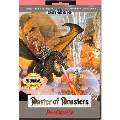 Master of Monstersed 16 Bit MD Game card with Retail Box For Sega Genesis & Mega Drive