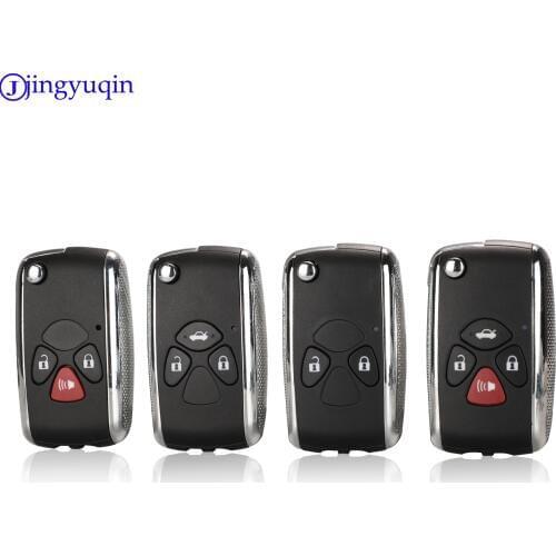 Jingyuqin 10ps 2/3/4 Buttons Modified Car Key Shell Fob Case For Toyota RAV4 Yaris Venza Scion TOY43 Blade