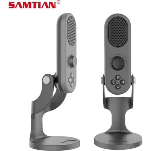 SAMTIAN USB Microphone Desktop Condenser Microphone Wireless Mobile Phone Computer Mic for C Onferences Recording YouTube Live