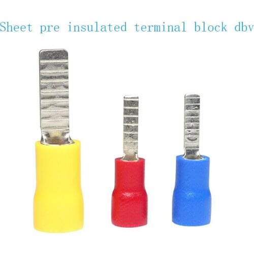 Sheet type pre insulated terminal block dbv1.25/2/5.5-10 cold pressed terminal block
